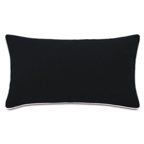Riley 13x22 Lumbar Outdoor Pillow, Black~P77617421