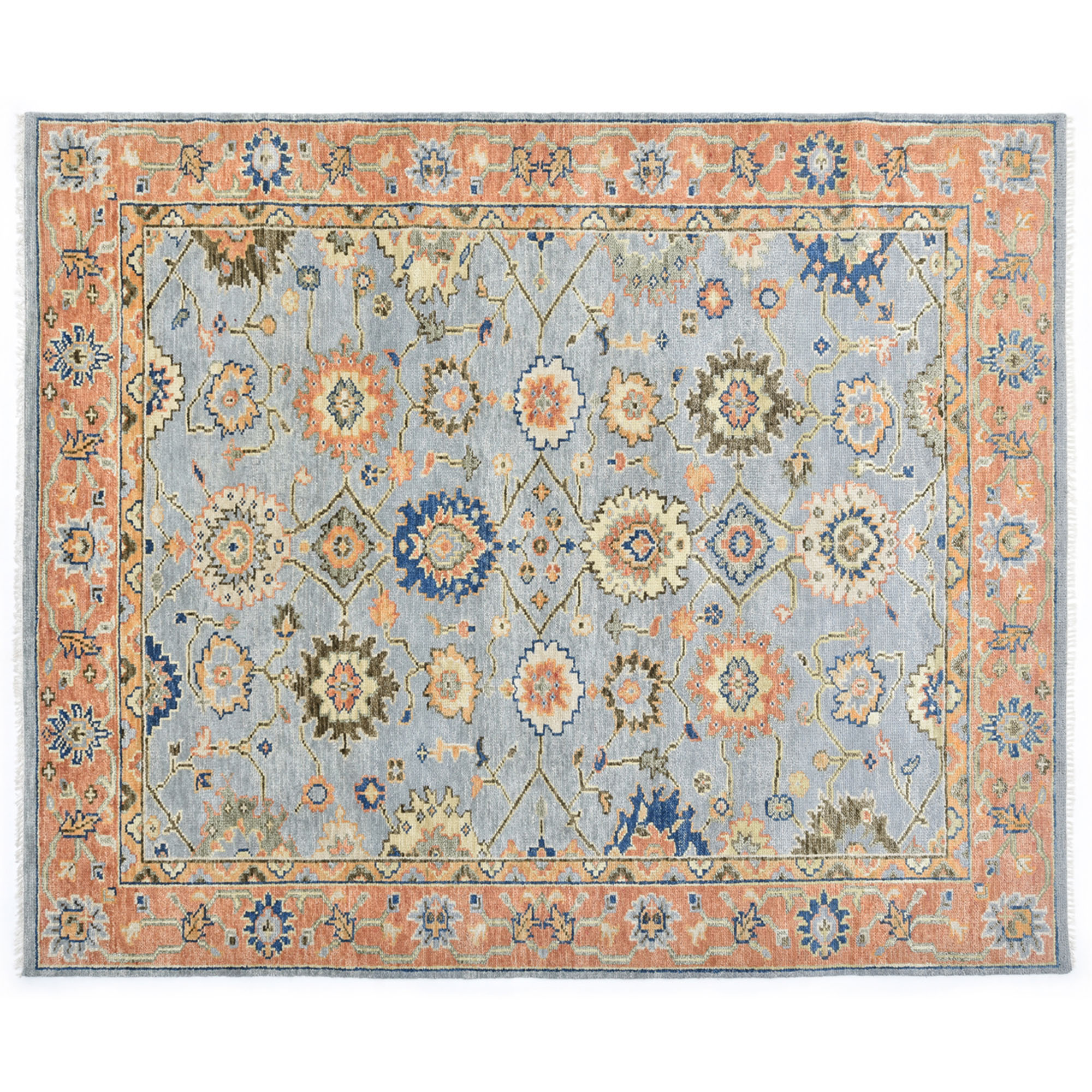 Eli Hand-Knotted Rug, Light Gray