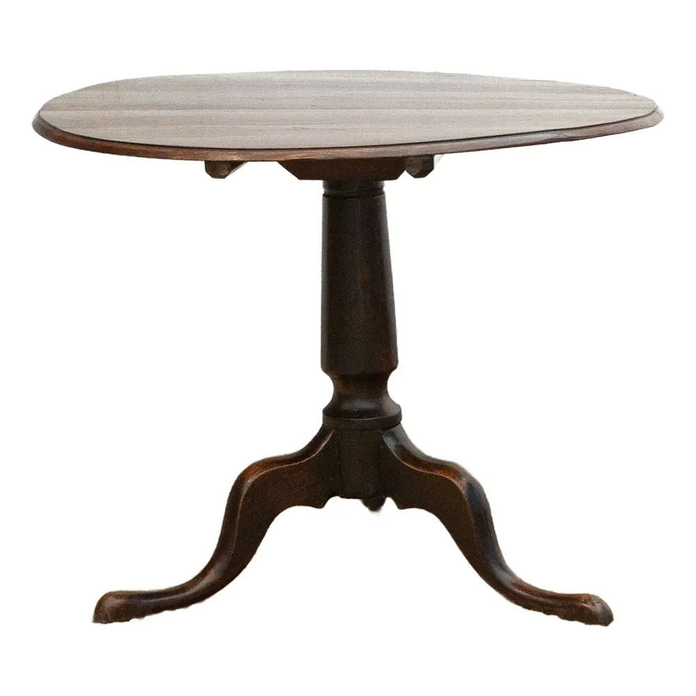 Antique English Round Tilt-Top End Table~P77727378