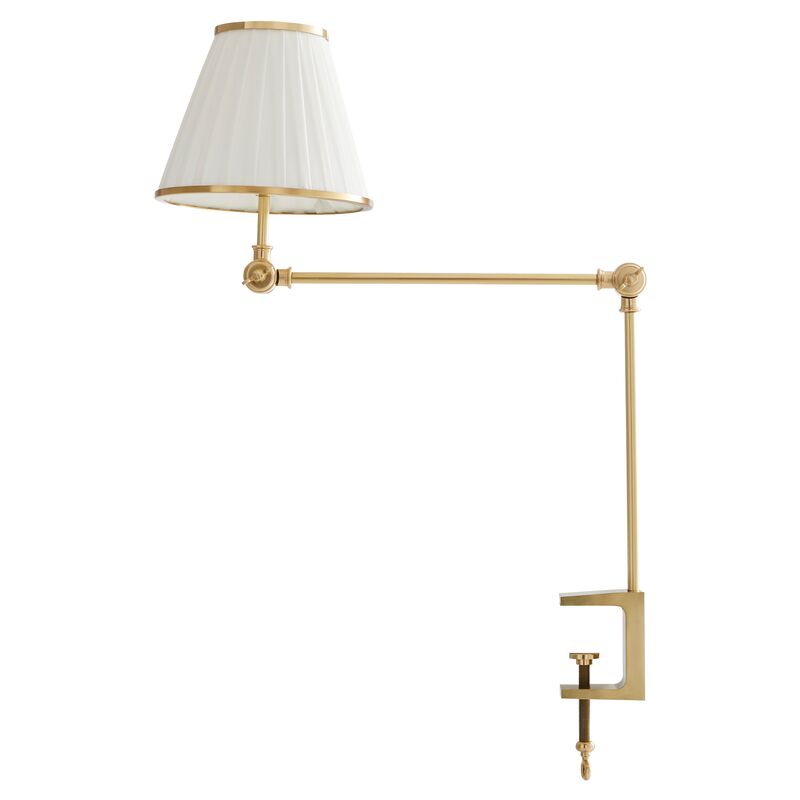 Tilt & Clamp Task Lamp, Antique Brass