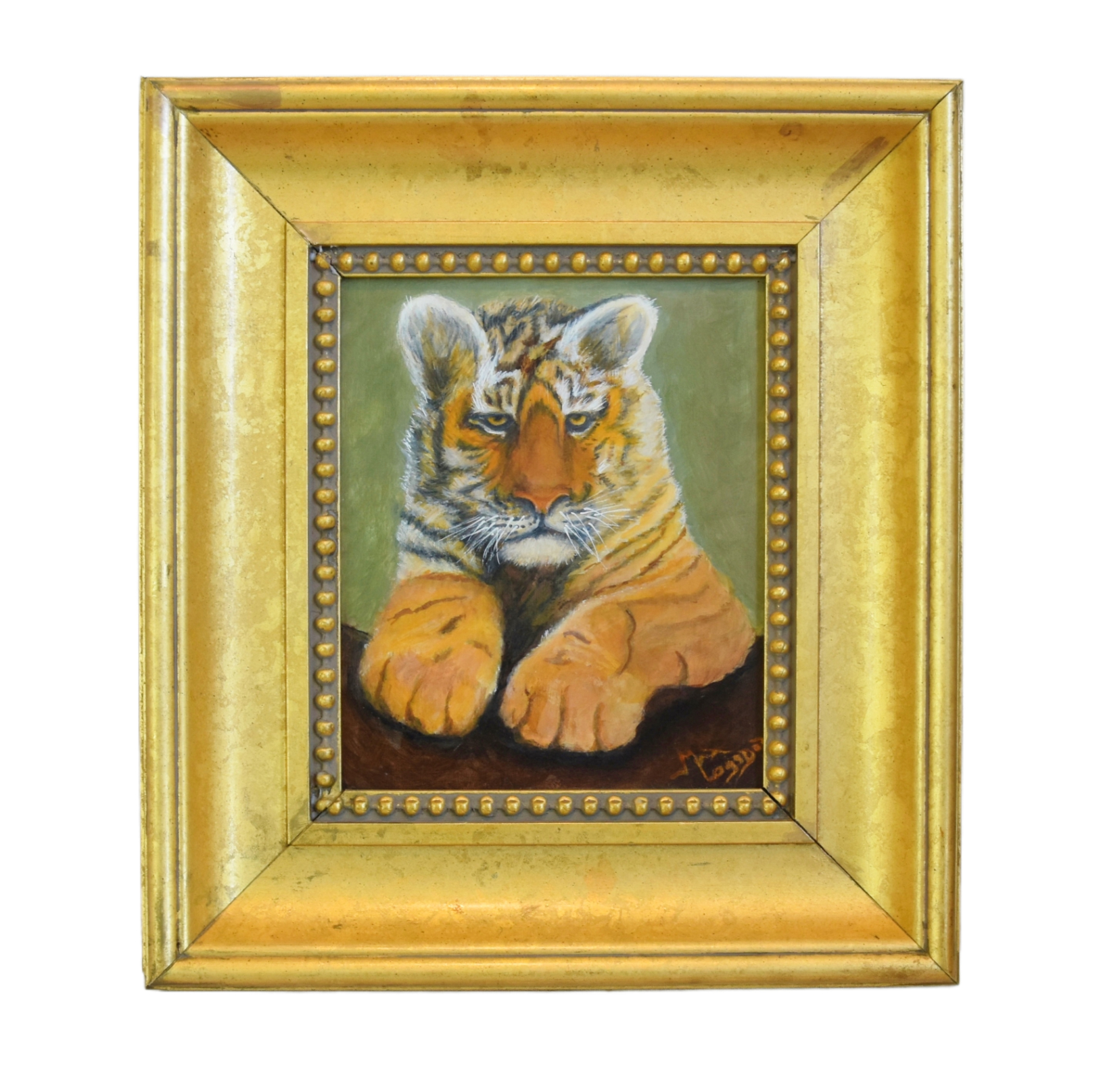 Siberian Tiger Portrait Oil Painting~P77688565
