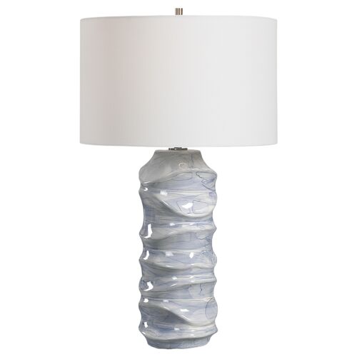 Silvano Ceramic Tall Table Lamp, Blue/White Silvano Ceramic Tall Table Lamp, Blue/White