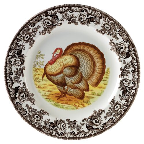 Woodland Turkey Round Platter~P43082544