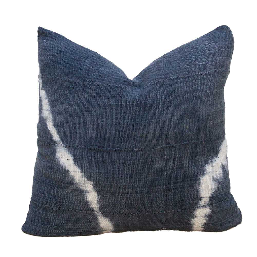Midnight Shibori, Vintage Indigo Pillow~P77754788