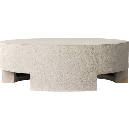 Celeste Outdoor Coffee Table, White Concrete~P111118116