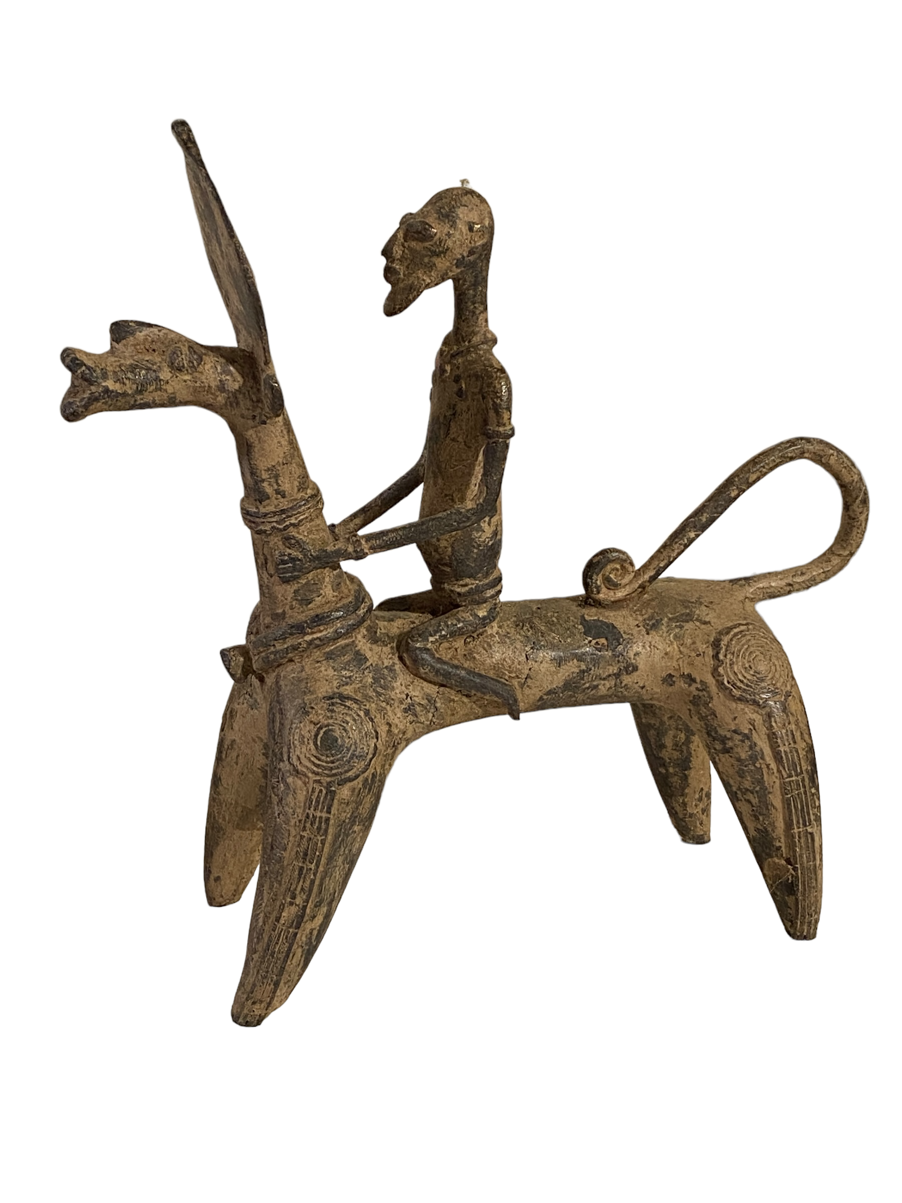 African Nobility Dogon Bronze Horseman~P77415560