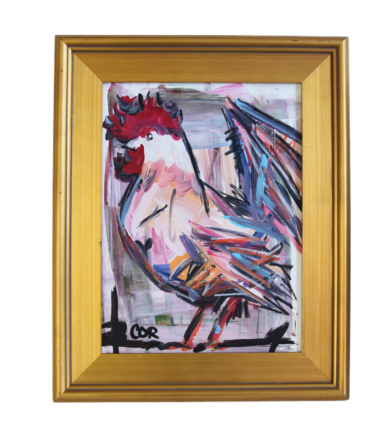 Expressionism Chicken Portrait Painting~P77688747