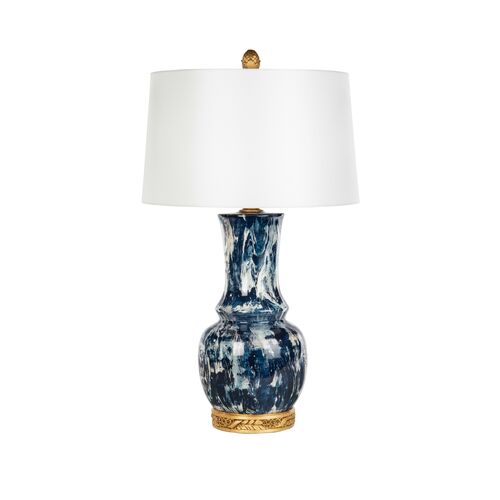 Garvey Table Lamp, Blue/White~P77345371