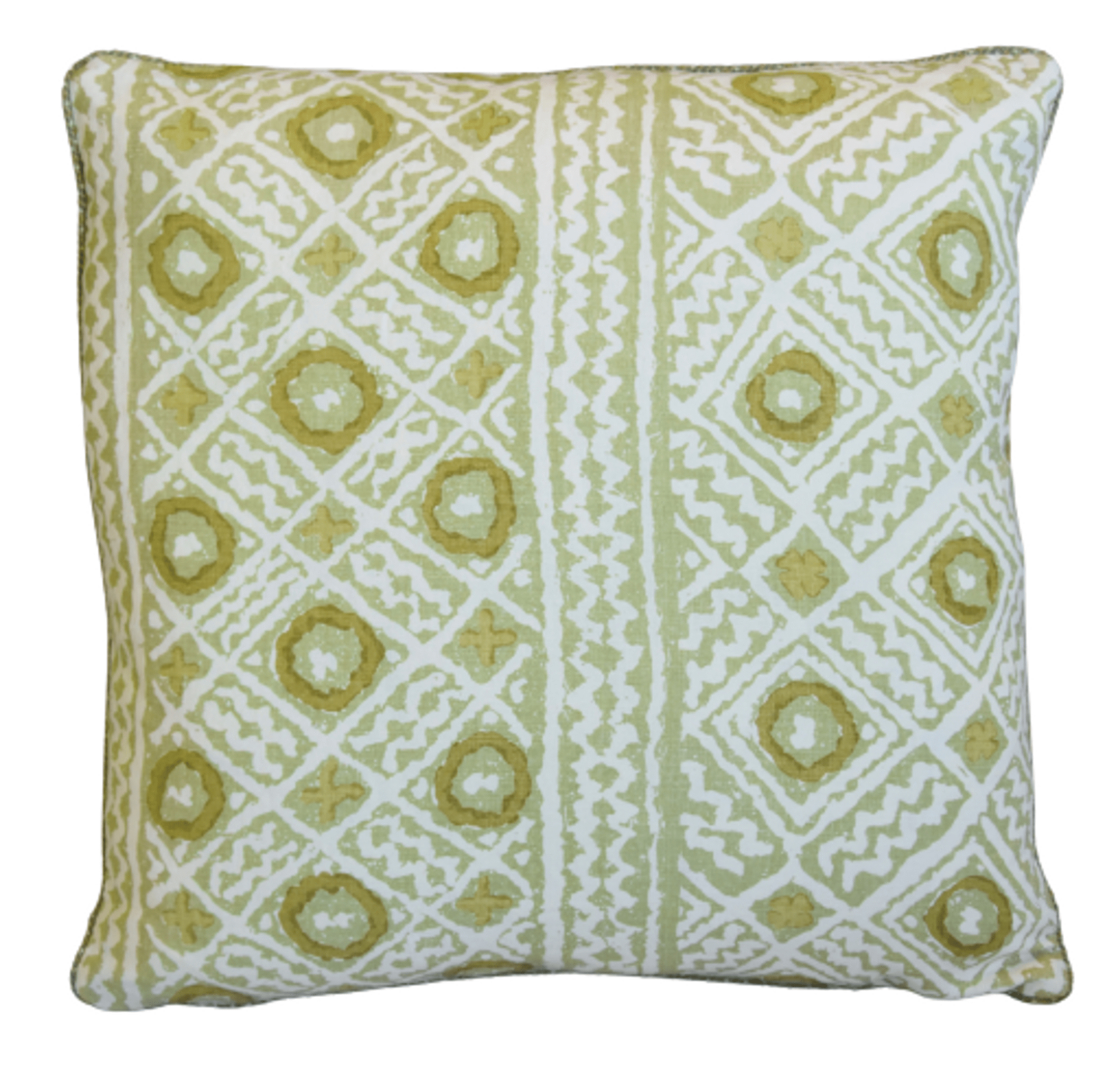 Raoul Textiles Green & Ivory Mali Pillow~P77684221