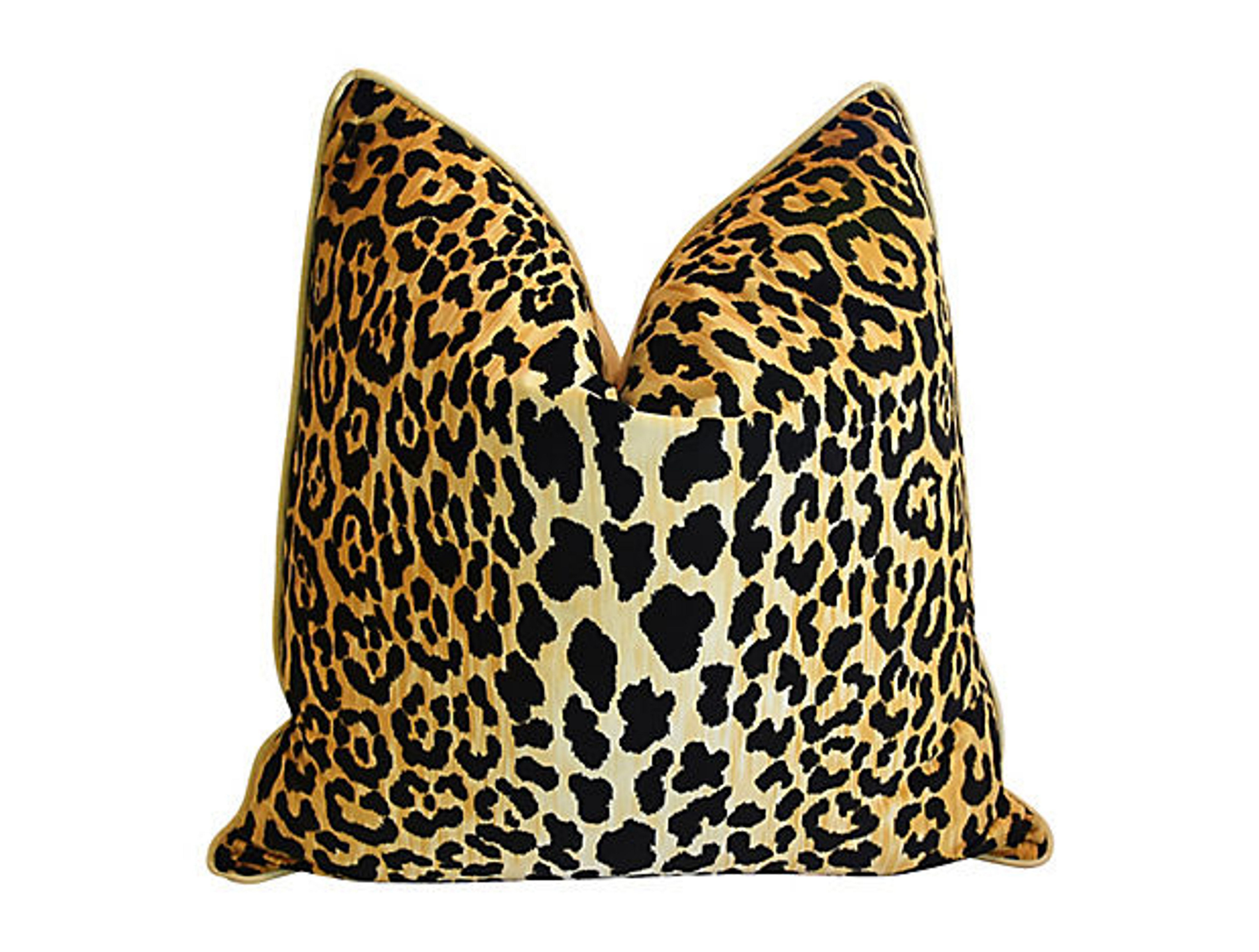 Leopard Spot Safari Velvet Pillow~P77144885