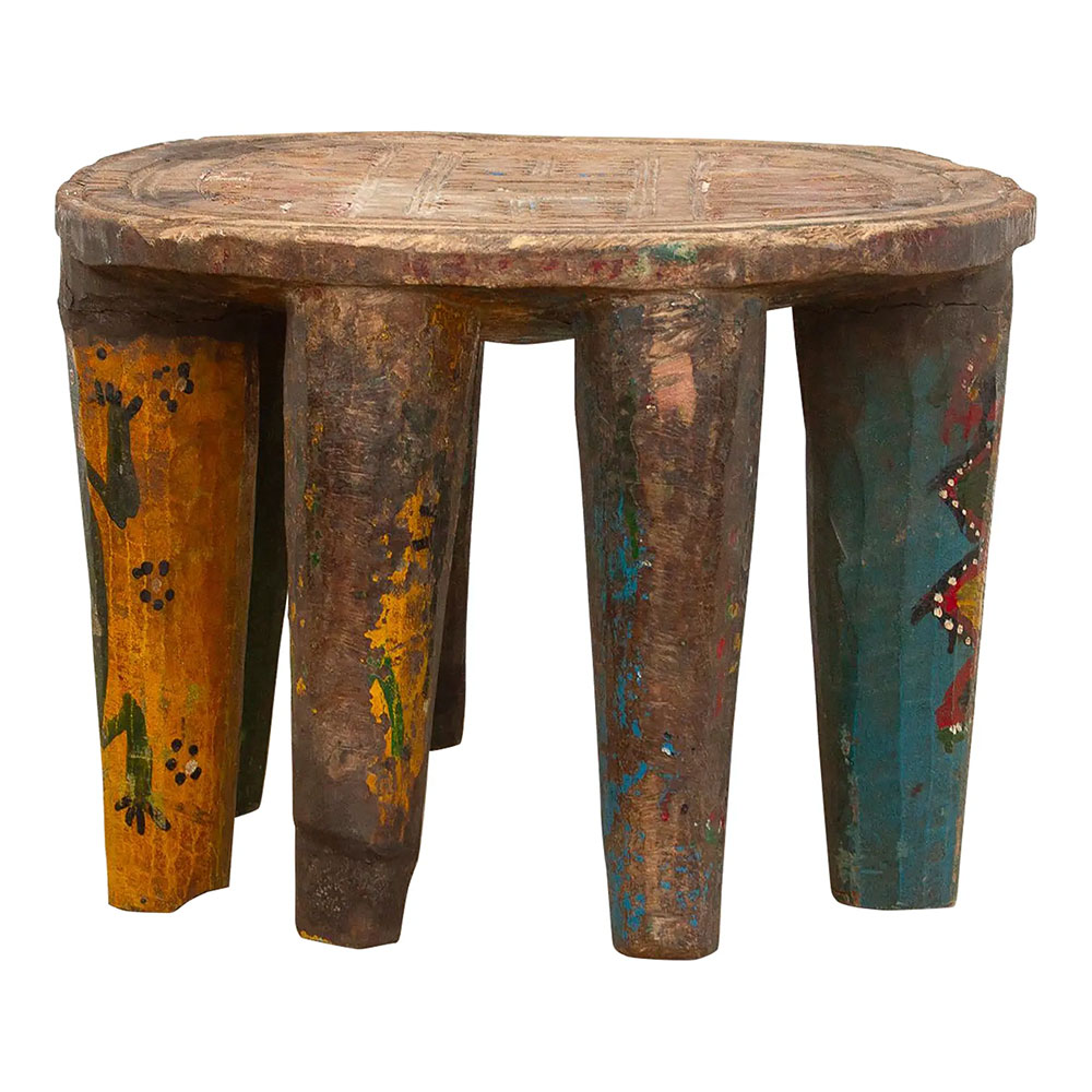 Antique Spider Carved Nupe Stool~P77721183