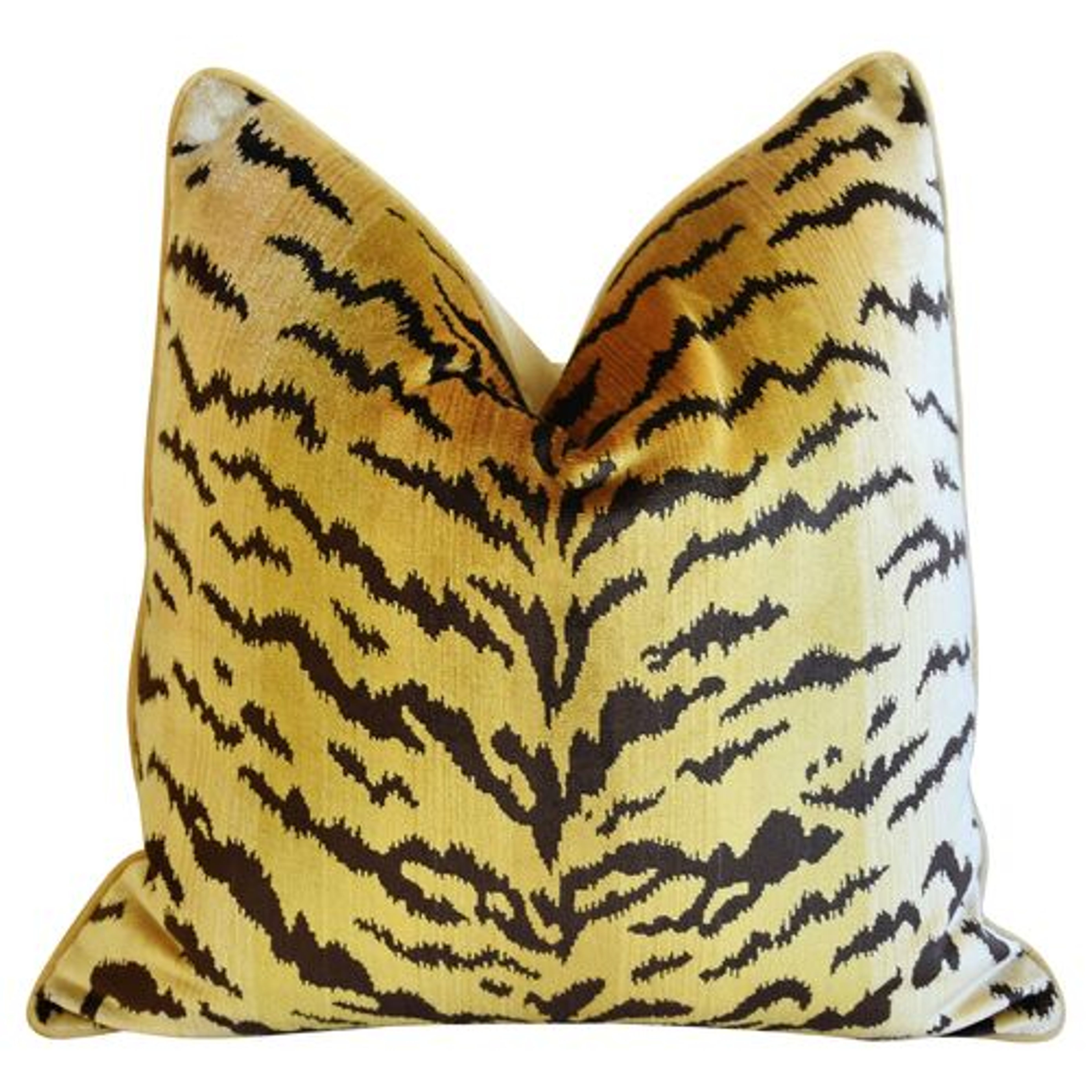 Scalamandre Le Tigre Tiger Silk Pillow~P77647971