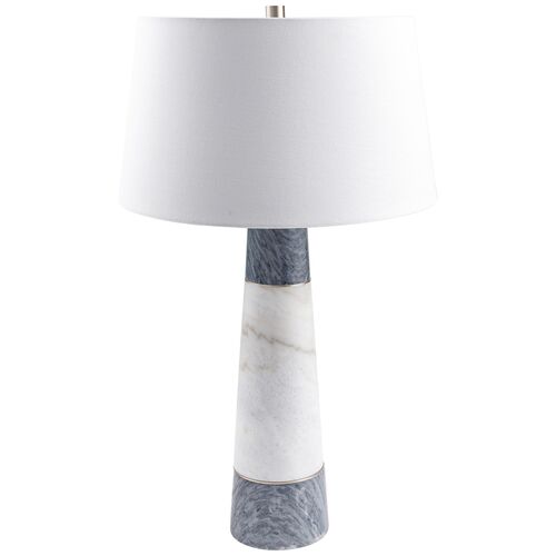 Aspen Marble Table Lamp, Gray/White Aspen Marble Table Lamp, Gray/White