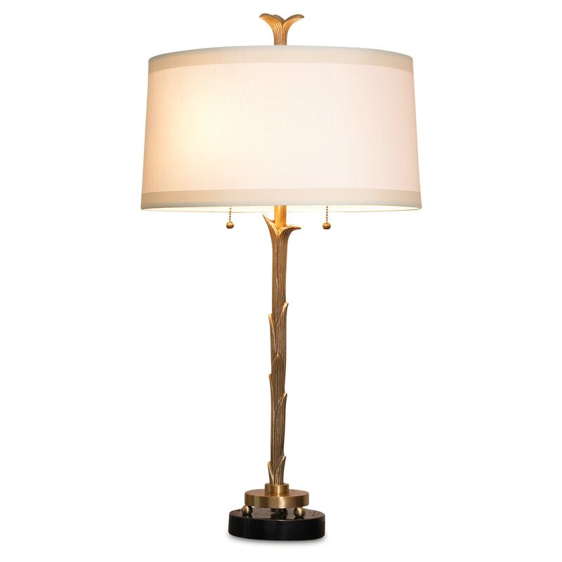 Organic Table Lamp, Antiqued Brass