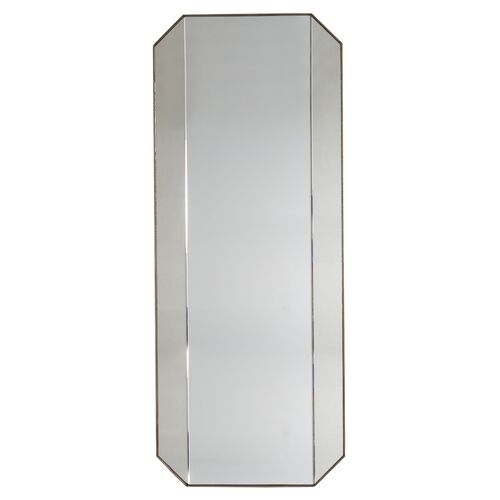 Lacy Octagonal Wall Mirror, Brushed Champagne~P111115464