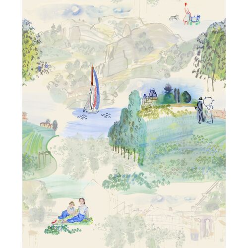 Reve de Paris Wallpaper, Green