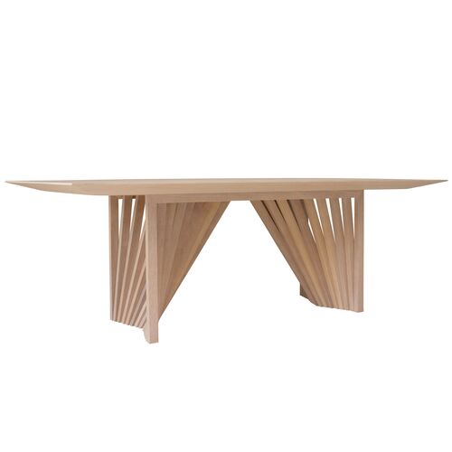 Bexley Wood Top Dining Table, Nevoa