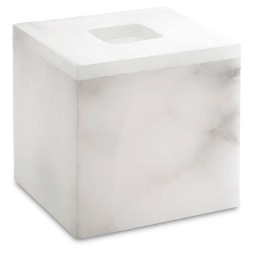 Alabaster Tissue Holder, White~P46888716