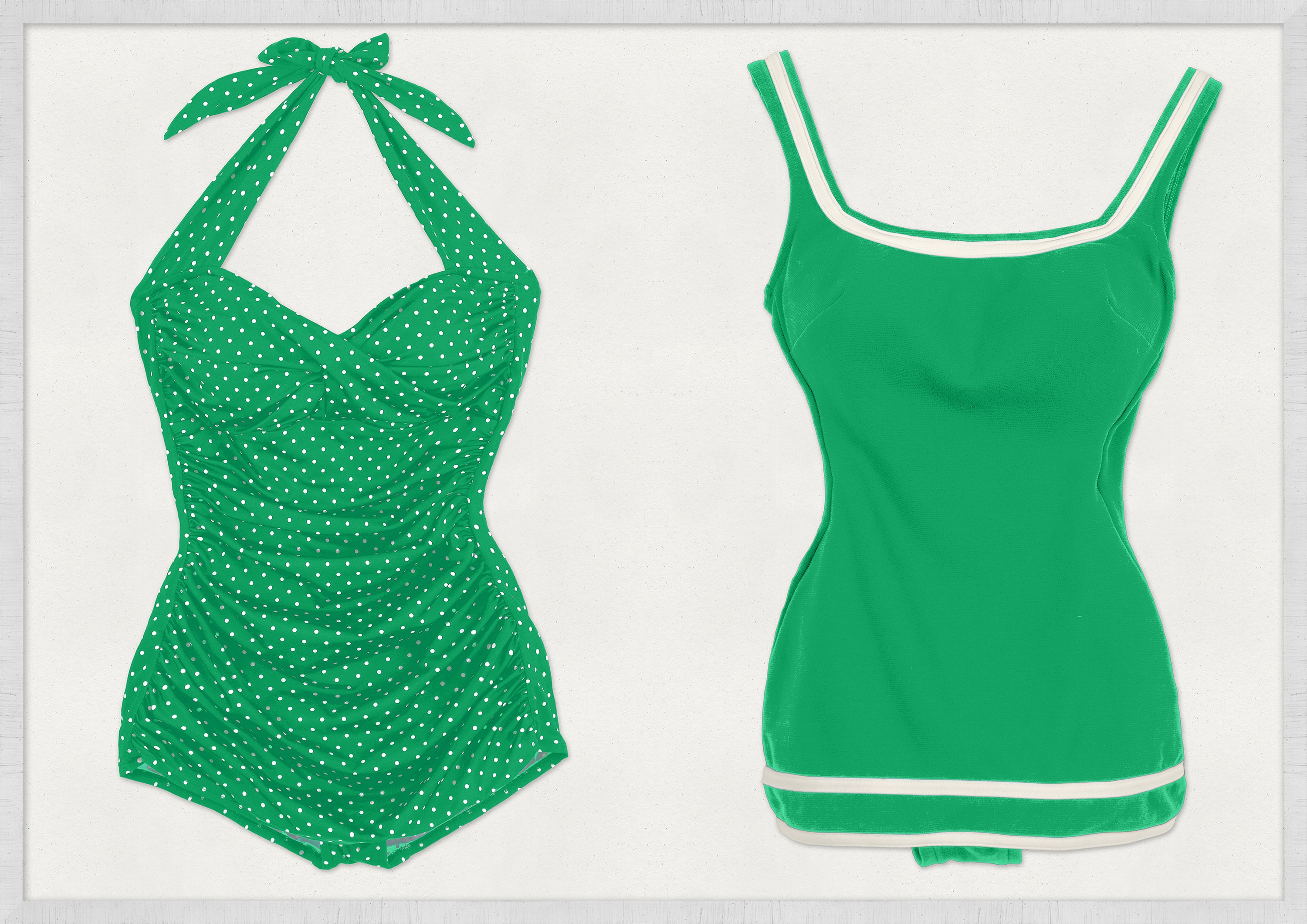 送料無料Vintage】SLEEVELESS STRIPE ONE-PIECE