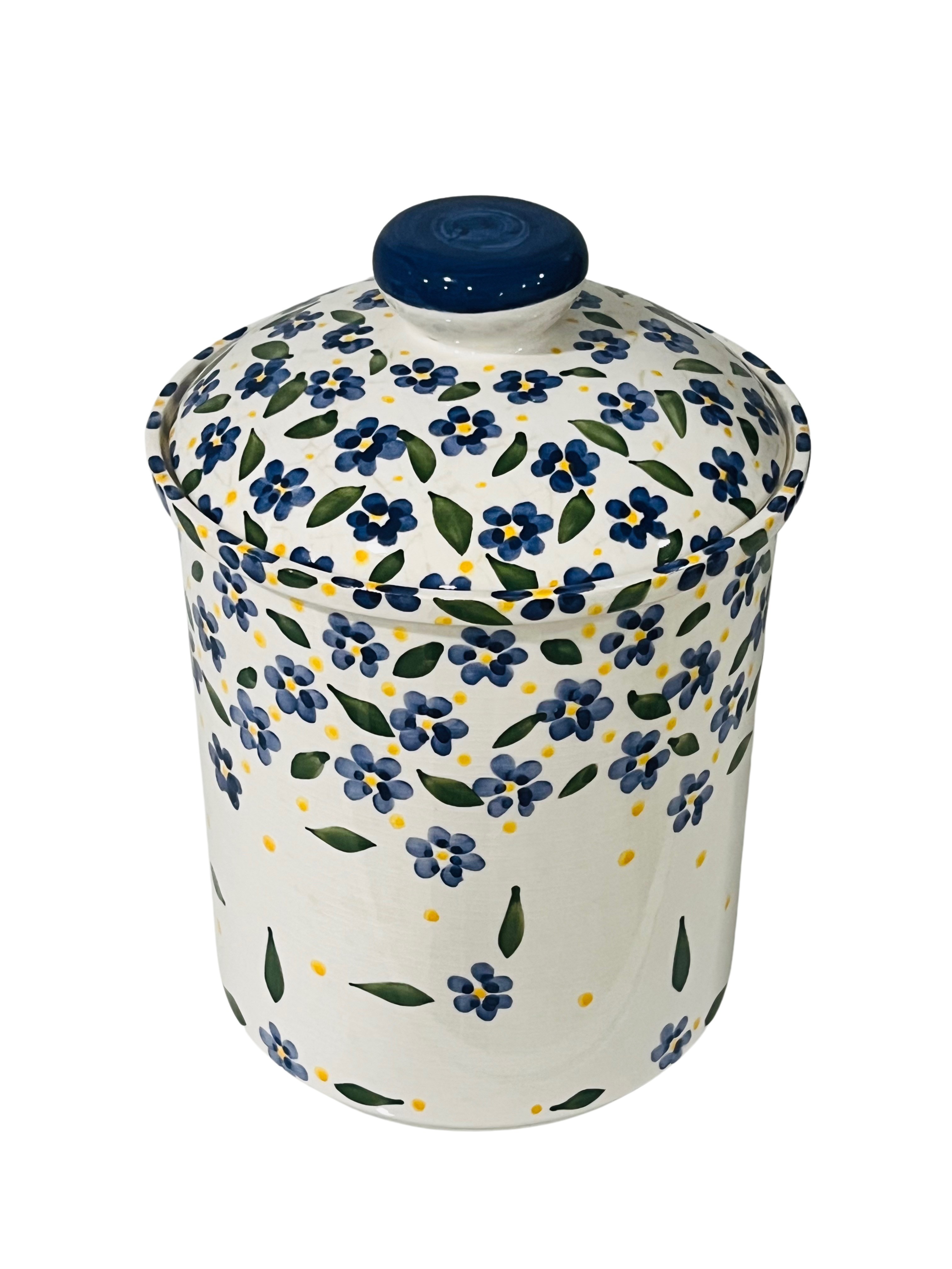 Portuguese Floral Ceramic Canister~P77669409