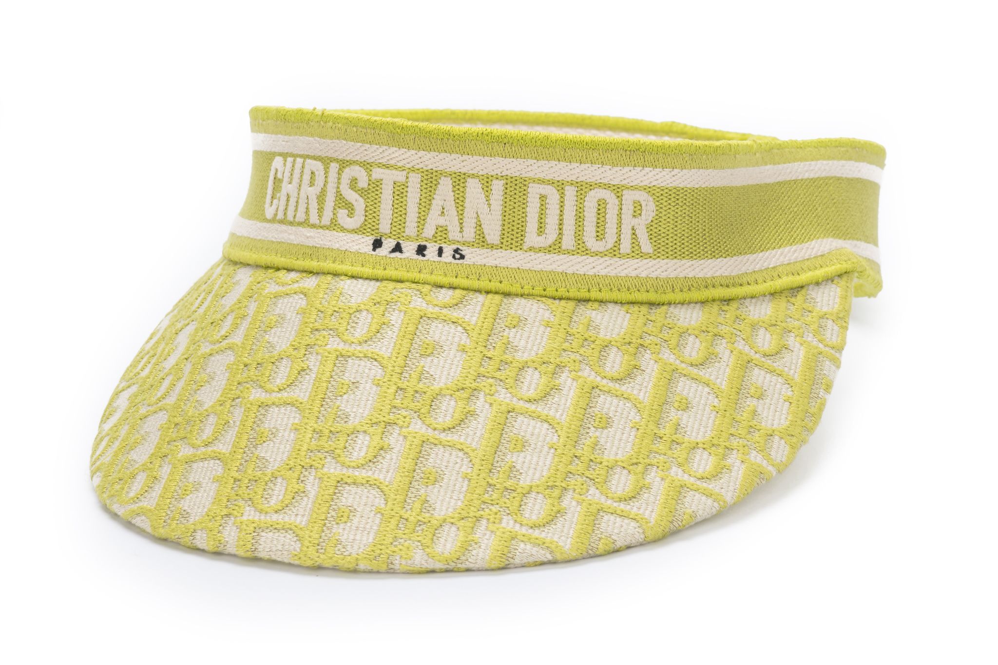 Christian Dior Oblique Visor Lime New~P77666516