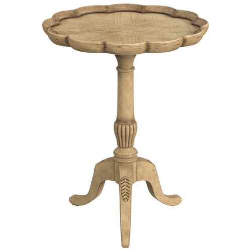 Nadia Scallop Pedestal Side Table