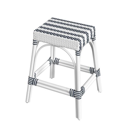 Sabrina 24.5" Rectangular Rattan Counter Stool