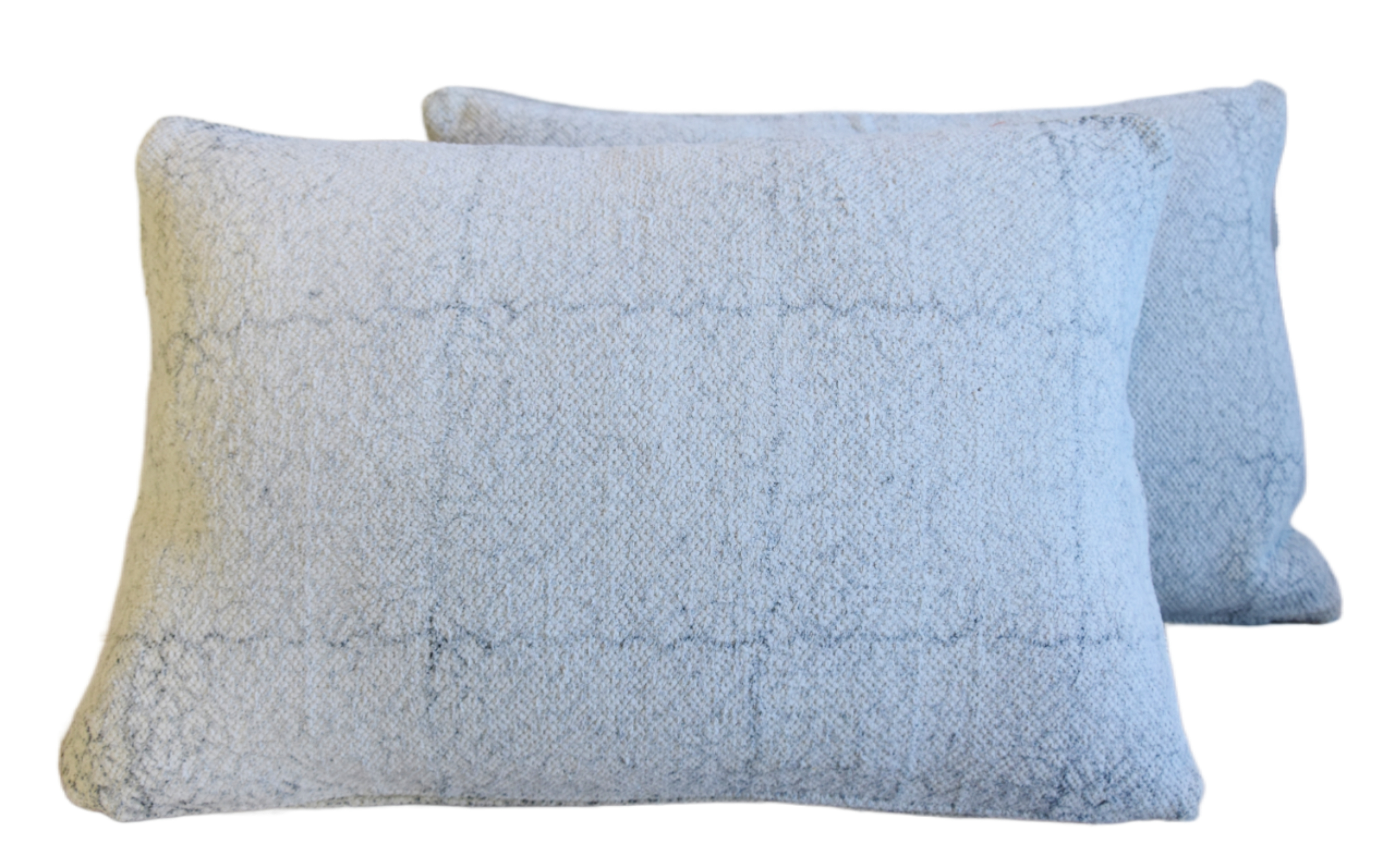 Blue-Gray Modern Cotton Pillows, S/2~P77667400