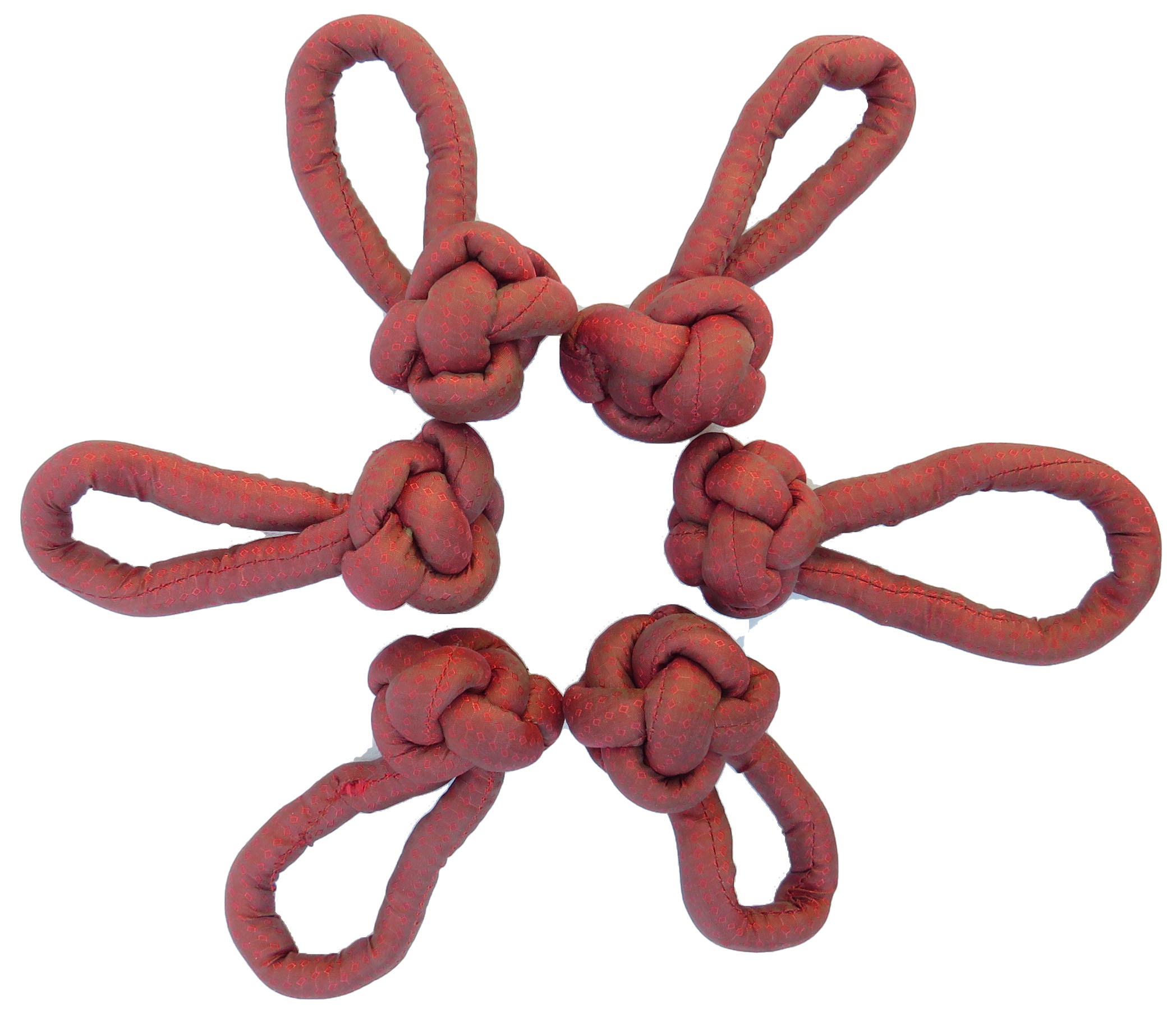 Merlot Fabric Knot Napkin Rings, S/6