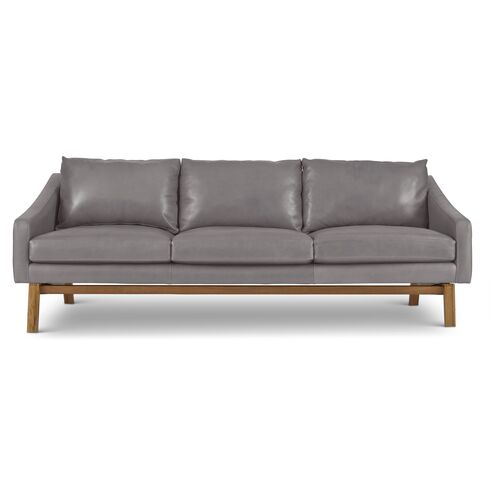 Dutch Sofa, Pewter Gray Leather~P77488206