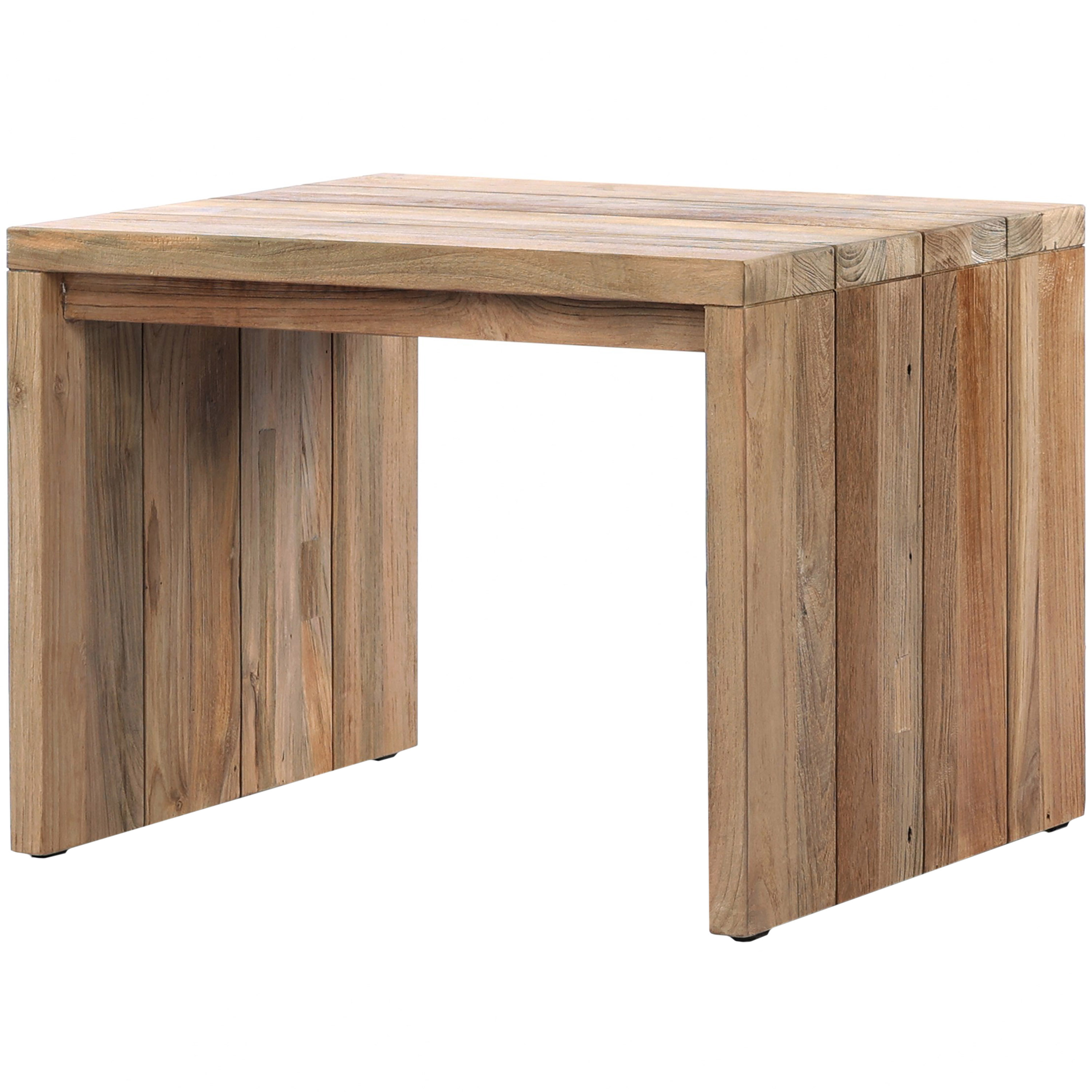 Evie Outdoor End Table, Reclaimed Natural