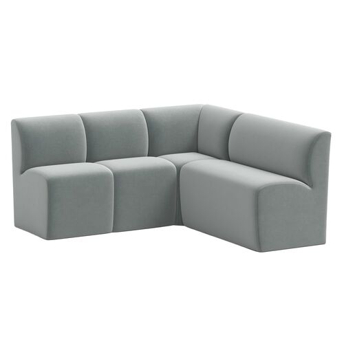 Marais 4-Pc Modular Dining Banquette, Performance Velvet Marais 4-Pc Modular Dining Banquette, Performance Velvet