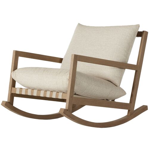 Glenn Outdoor Rocking Chair, Washed Brown/Sand