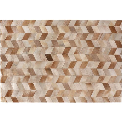Chevron Hide, Brown/White~P77213550