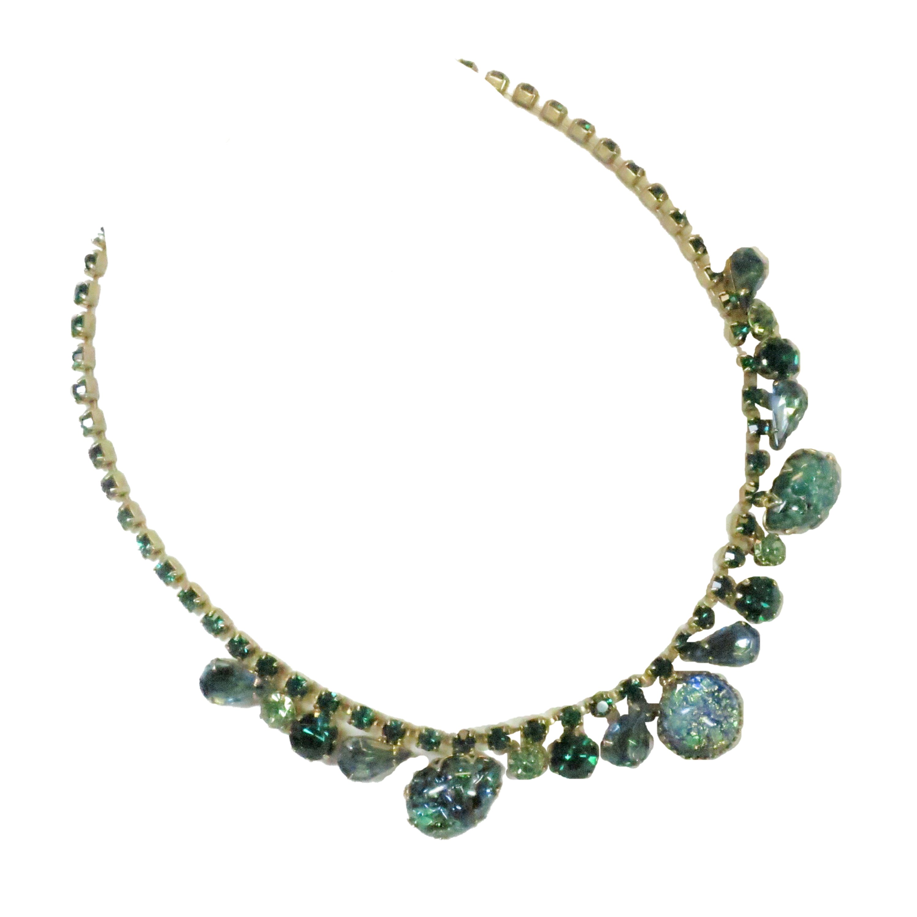1960s Designer Opal Art Glass Necklace~P77647321