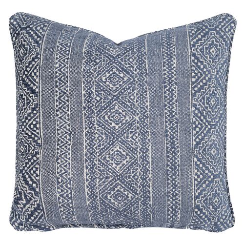 Wonderland Shibori Pillow, Navy/White Wonderland Shibori Pillow, Navy/White