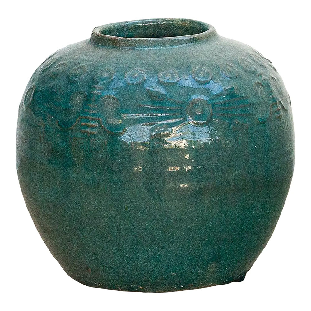 Azure Meadow Asian Ceramic Vase~P77746731
