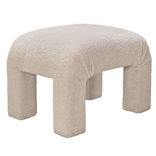 Hazel Waterfall Stool, Tan Shearling Hazel Waterfall Stool, Tan Shearling