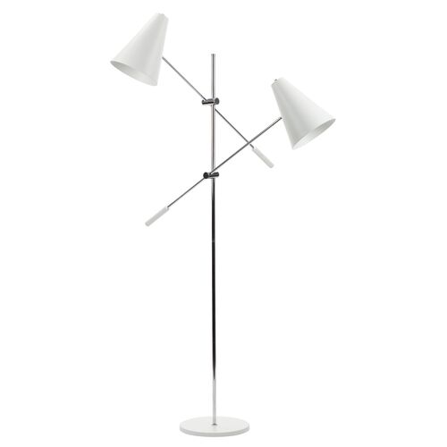 2-Light Tivat Floor Lamp, White~P77239661