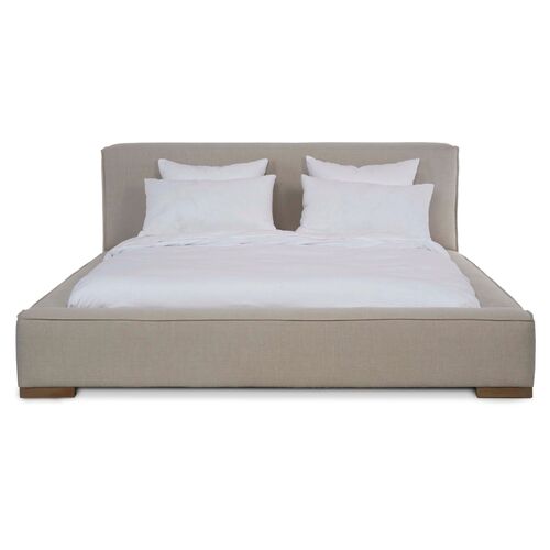 Edson Platform Bed, Natural Linen