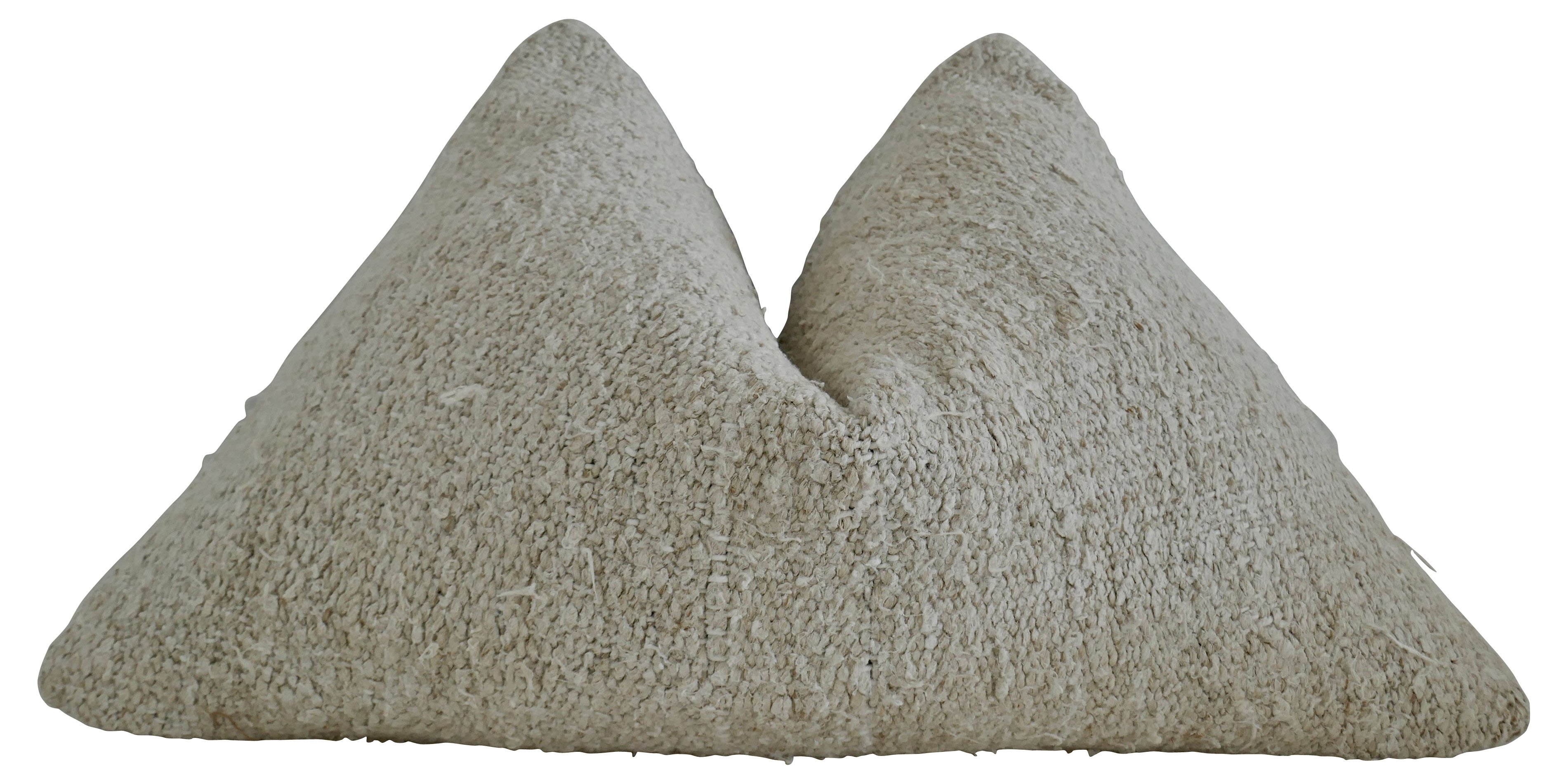 Berber Handwoven Natural Kilim Pillow~P77547527