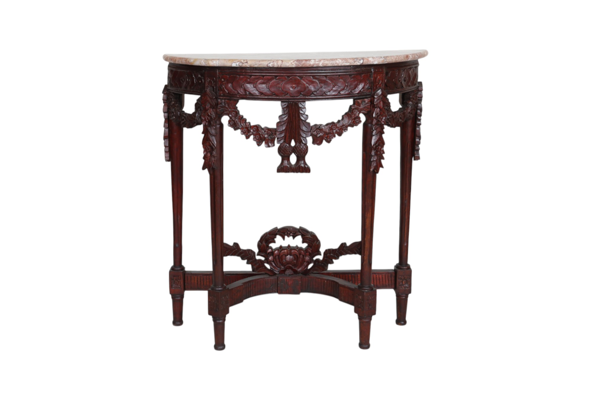 Louis XVI Style Marble Top Hall Table~P77736698