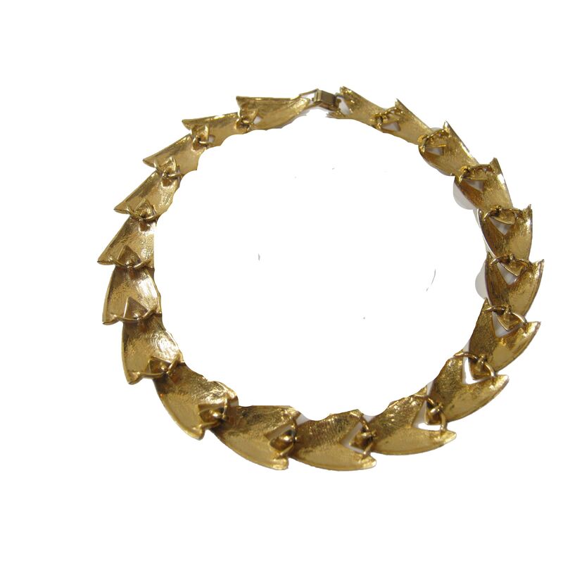 1960s Modernist Enamel & Gold Necklace