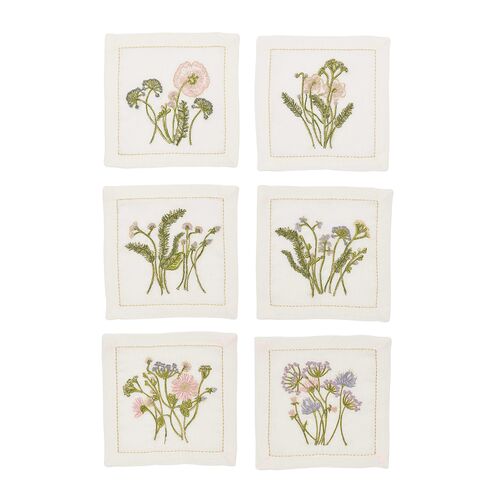 S/6 Meadow Cocktail Napkins