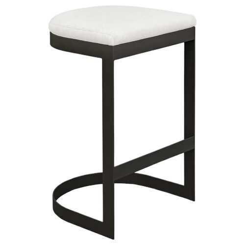 Corin Outdoor Alumunium Bar Stool, Java Black/Taupe Gray
