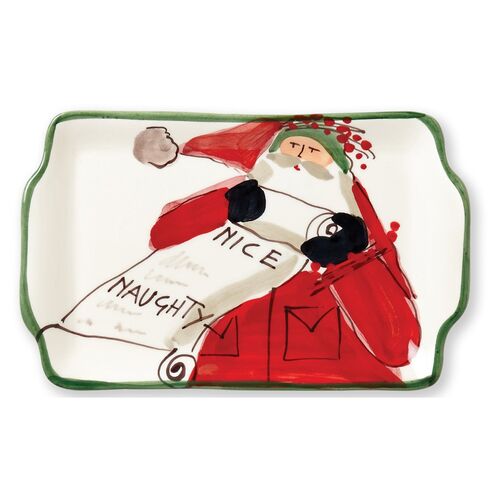 Old St. Nick Naughty or Nice Plate, White~P77498770