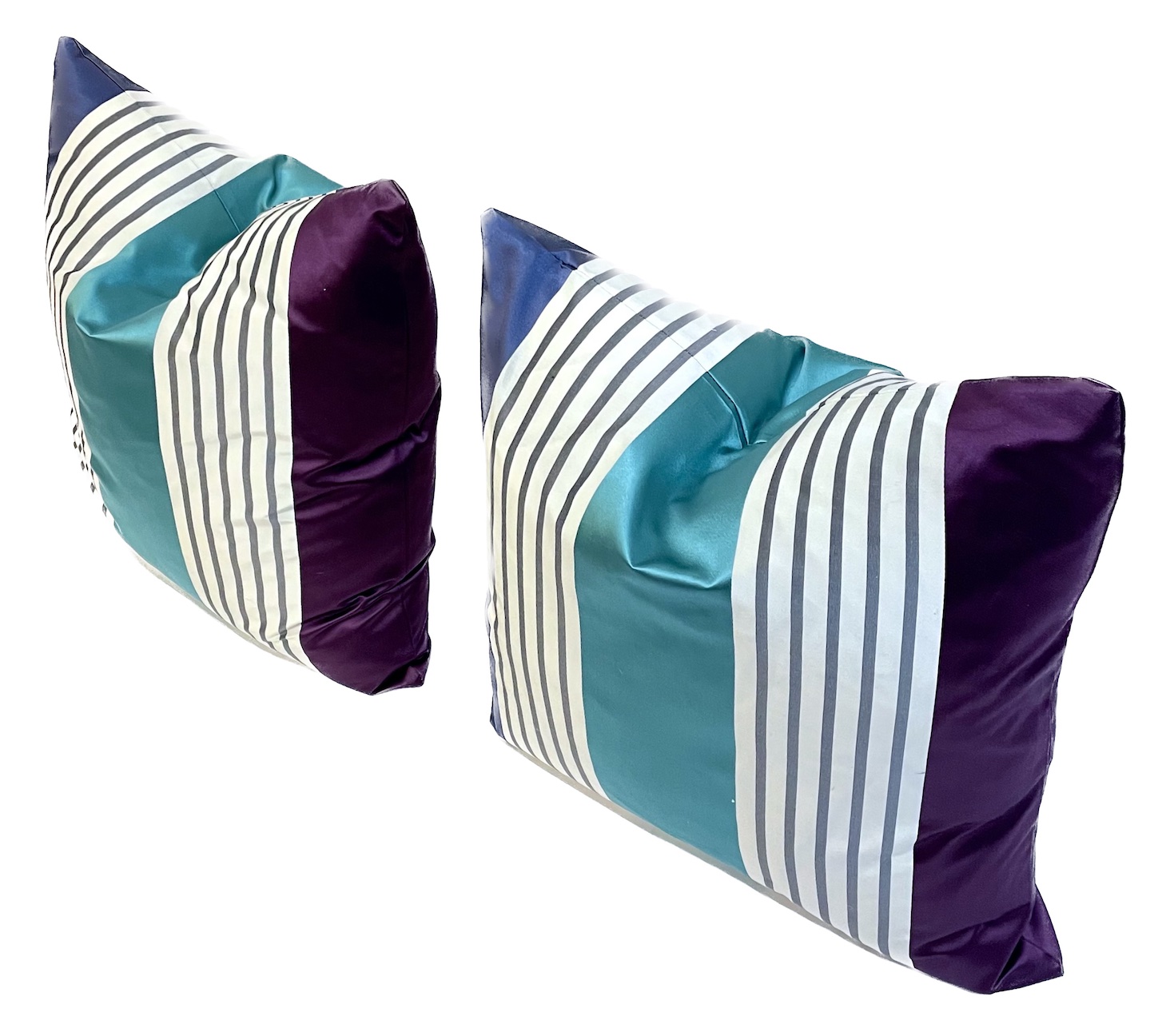Teal, Blue, & Purple Silk Pillows, PR~P77687280