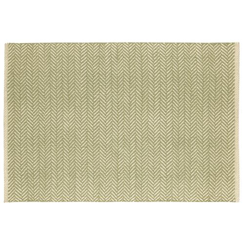 Herringbone Handwoven Cotton Rug, Sage