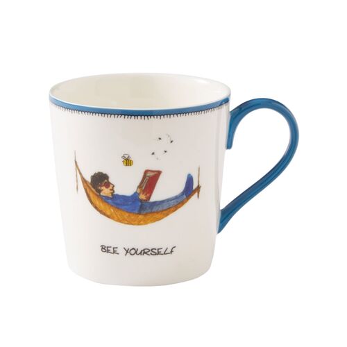 Doodles Bee Yourself Mug, White