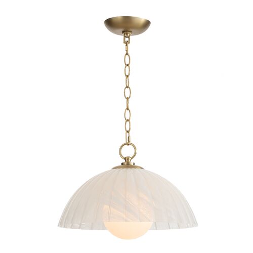 Dariel Glass Pendant, White